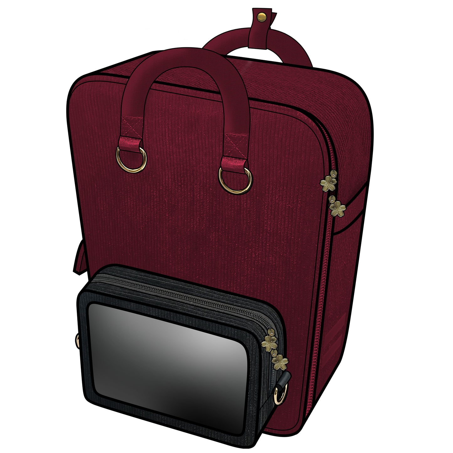 Ita Bag Backpack Red + Front Pocket [PRE ORDER]