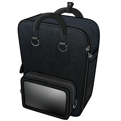 Ita Bag Backpack Black & Silver + Front Pocket [PRE ORDER]