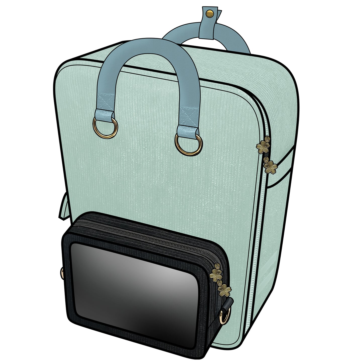 Ita Bag Backpack Mint + Front Pocket [PRE ORDER]