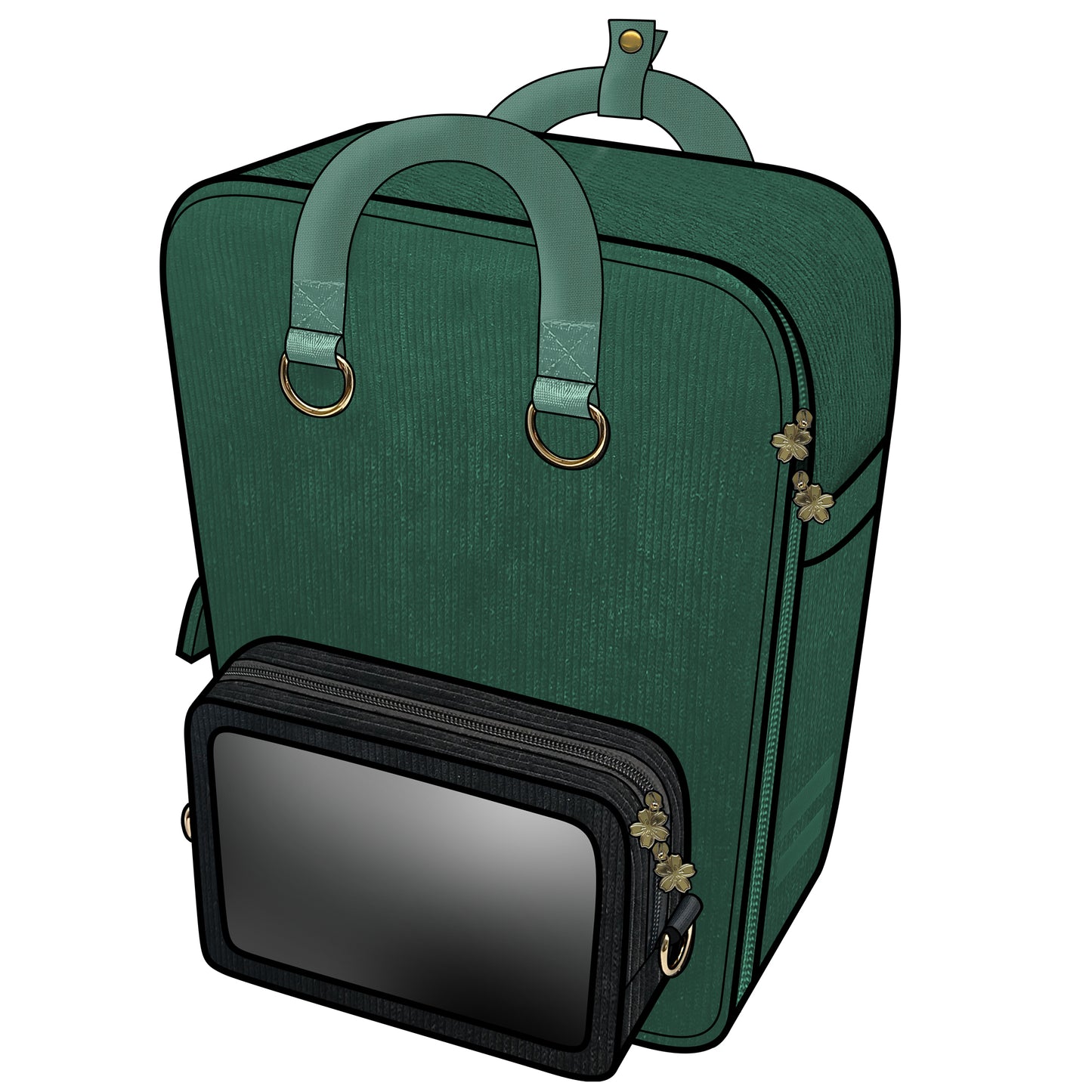 Ita Bag Backpack Green + Front Pocket [PRE ORDER]