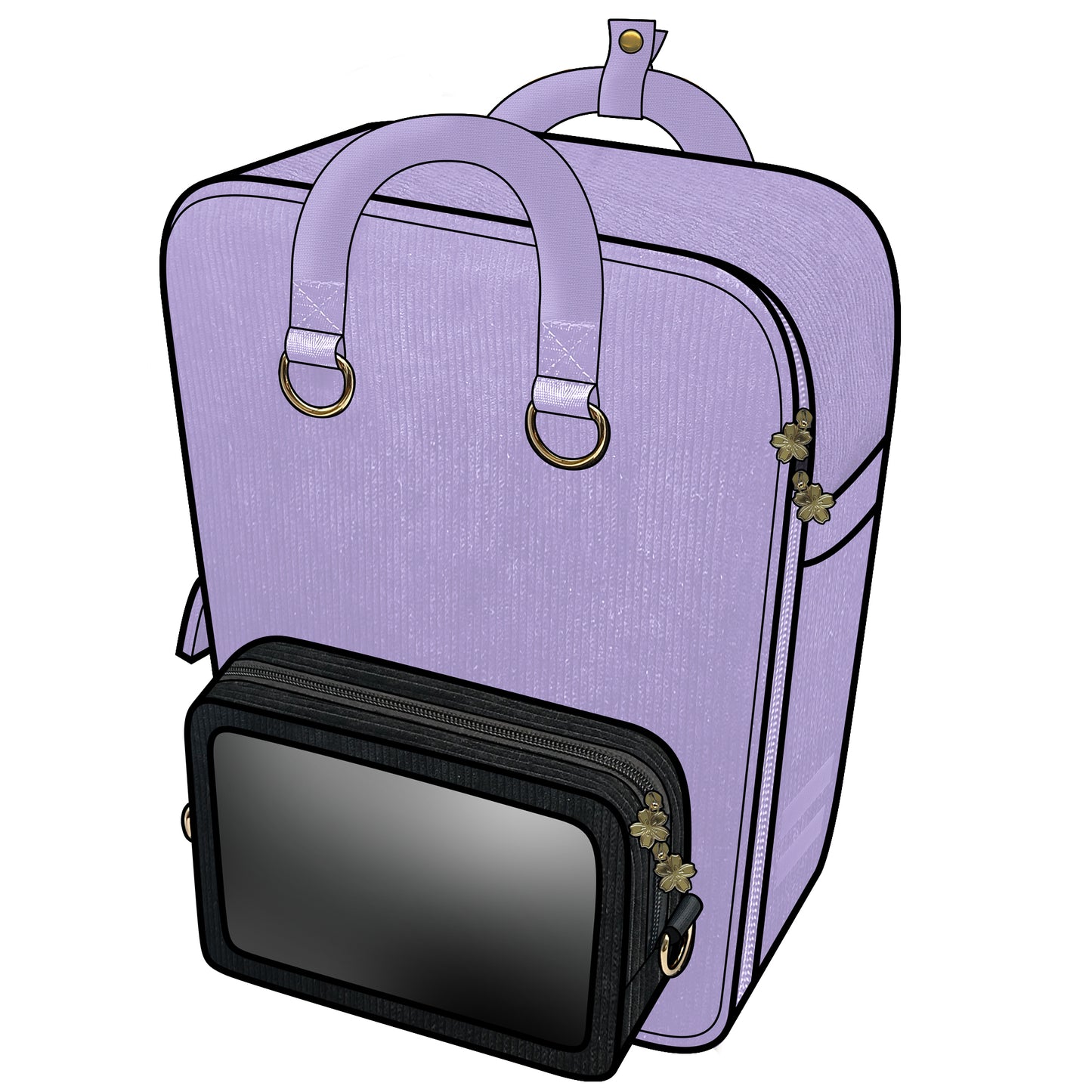 Ita Bag Backpack Purple + Front Pocket [PRE ORDER]
