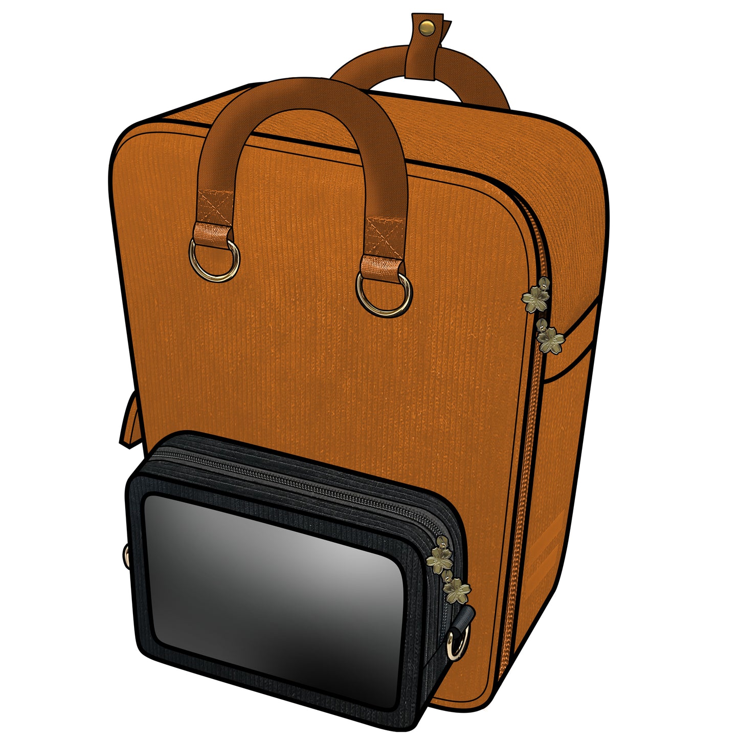 Ita Bag Backpack Mustard + Front Pocket [PRE ORDER]