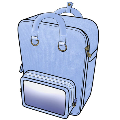 Ita Bag Backpack Pastel Blue + Front Pocket [PRE ORDER]
