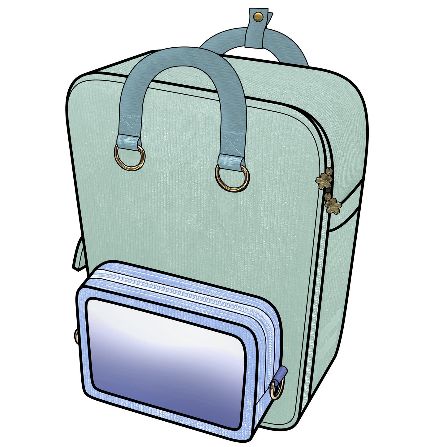 Ita Bag Backpack Mint + Front Pocket [PRE ORDER]
