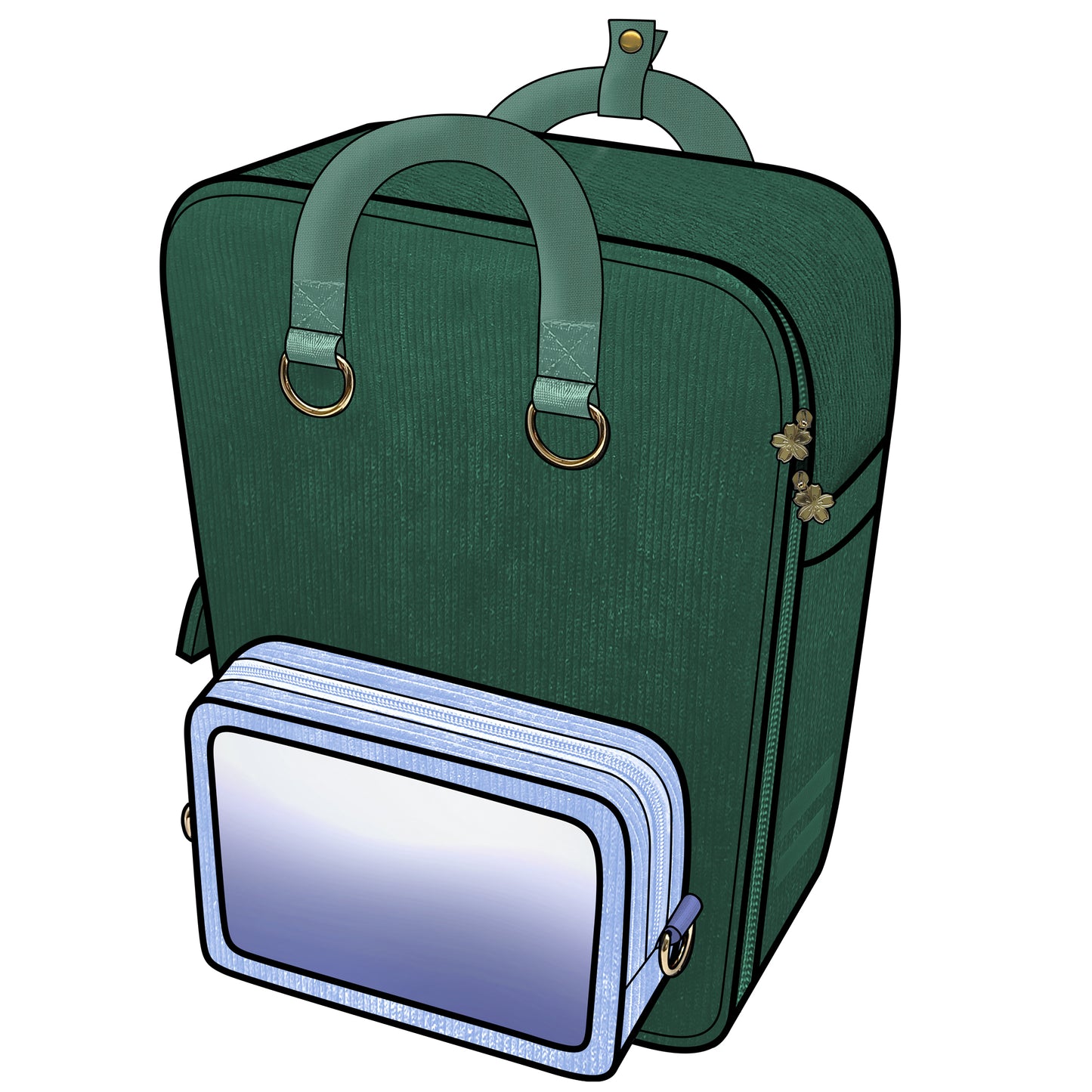 Ita Bag Backpack Green + Front Pocket [PRE ORDER]