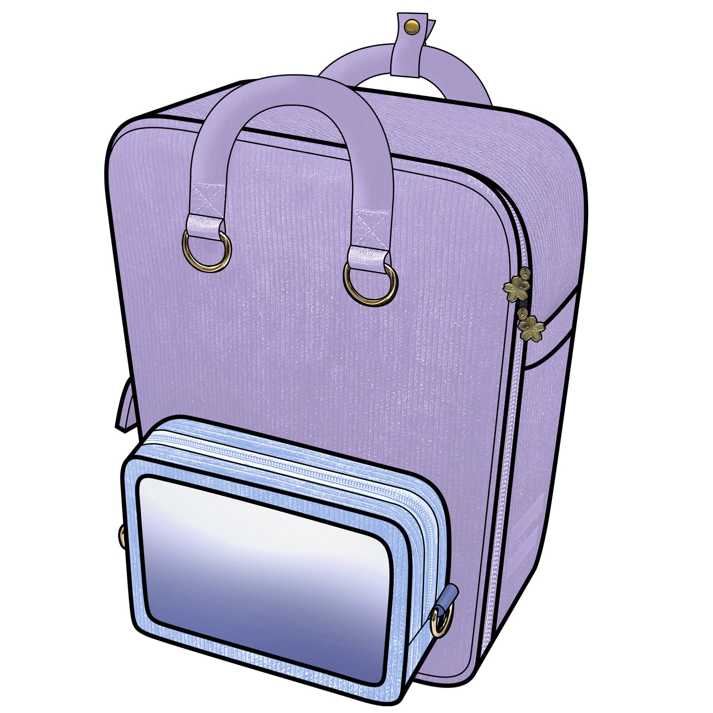 Ita Bag Backpack Purple + Front Pocket [PRE ORDER]