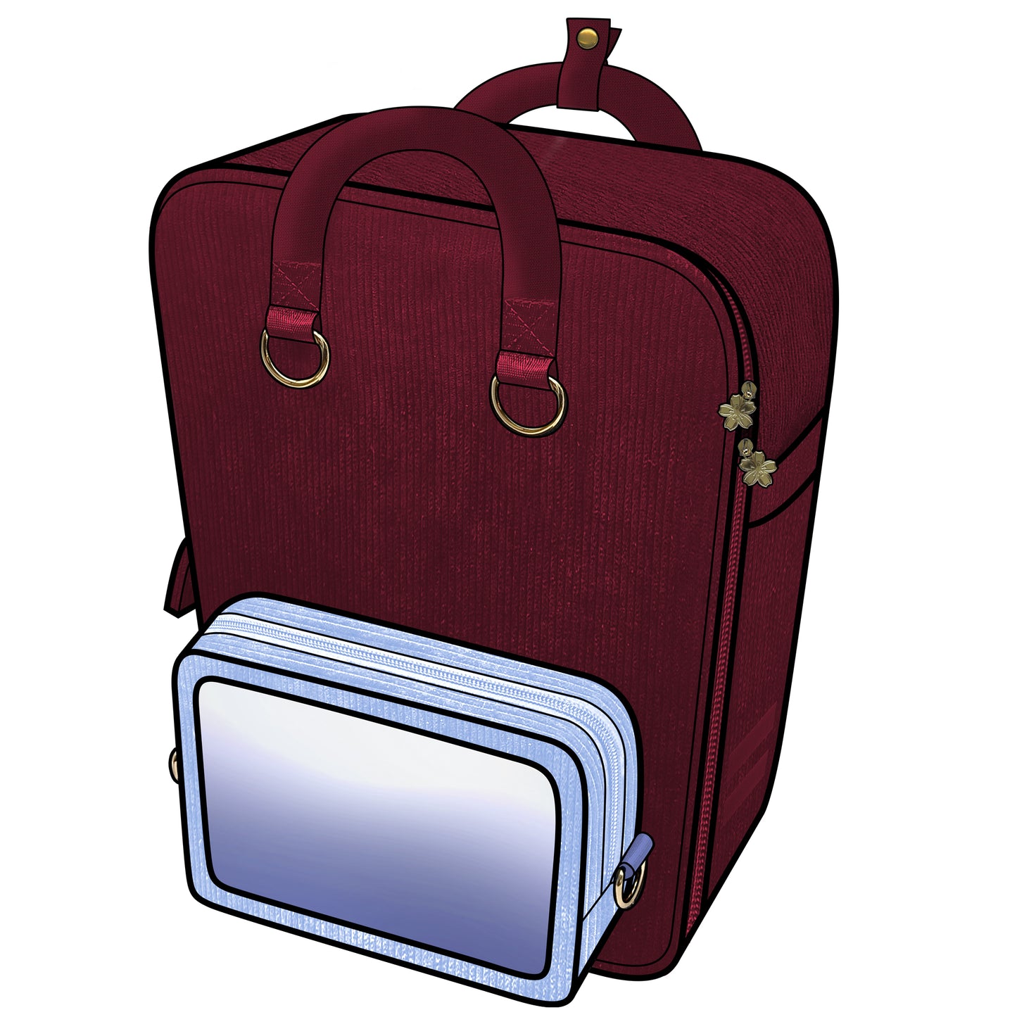 Ita Bag Backpack Red + Front Pocket [PRE ORDER]