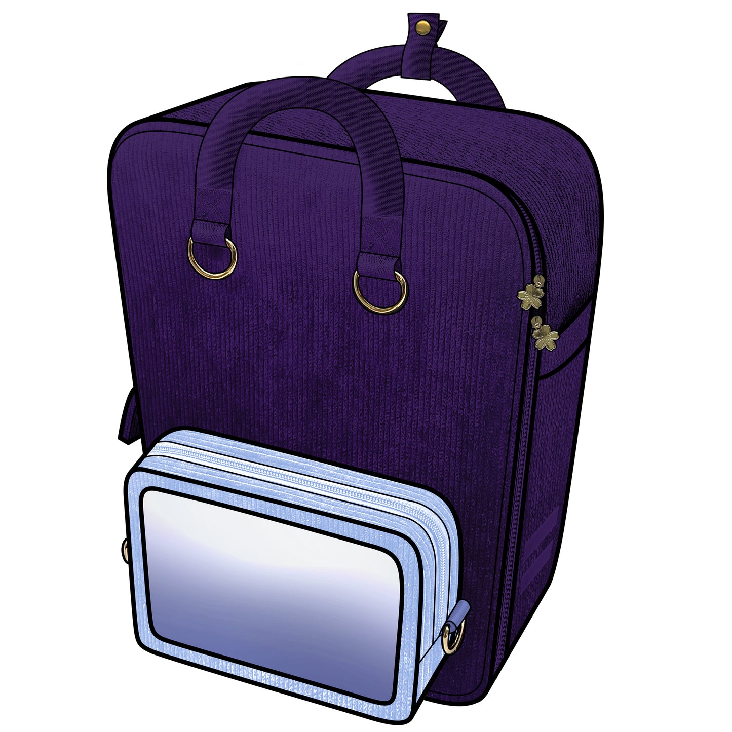 Ita Bag Backpack Violet + Front Pocket [PRE ORDER]