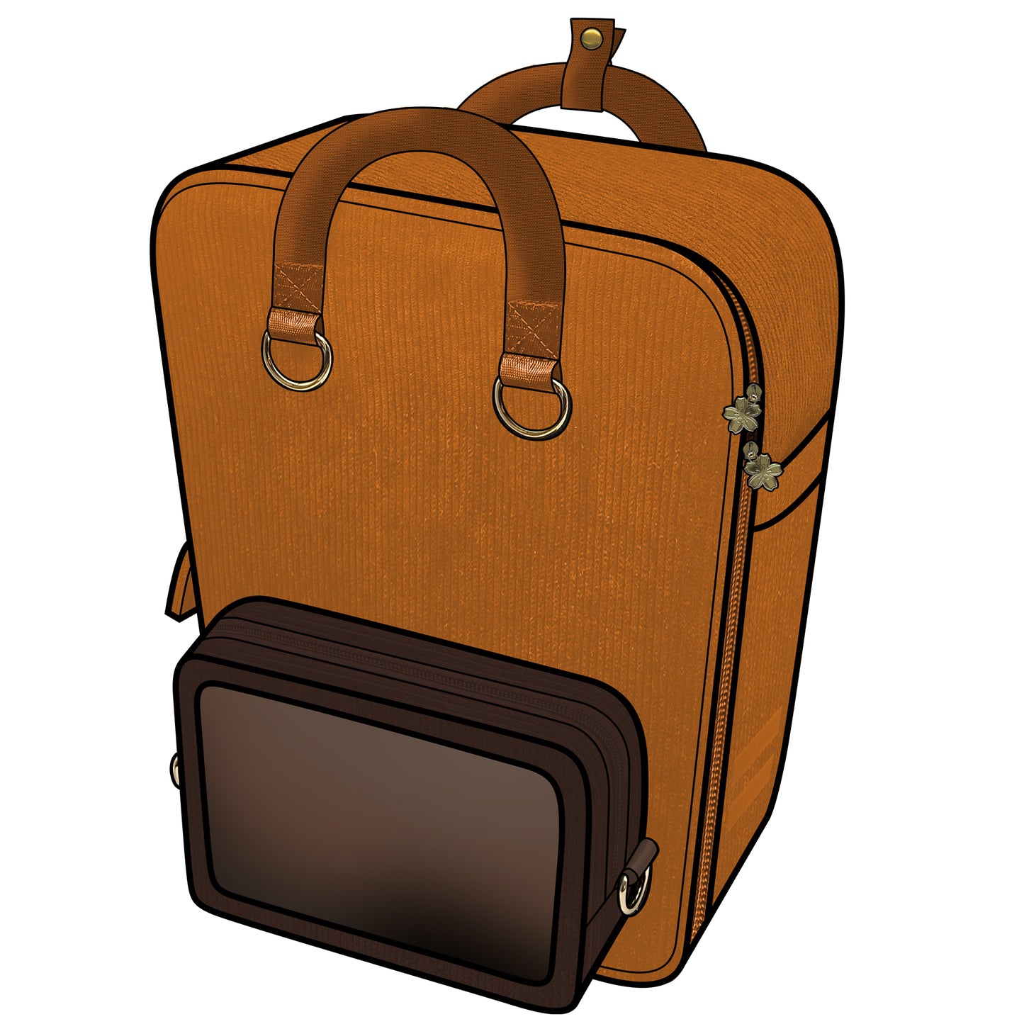 Ita Bag Backpack Mustard + Front Pocket [PRE ORDER]