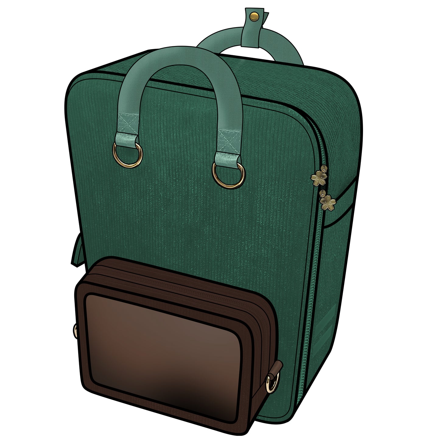 Ita Bag Backpack Green + Front Pocket [PRE ORDER]