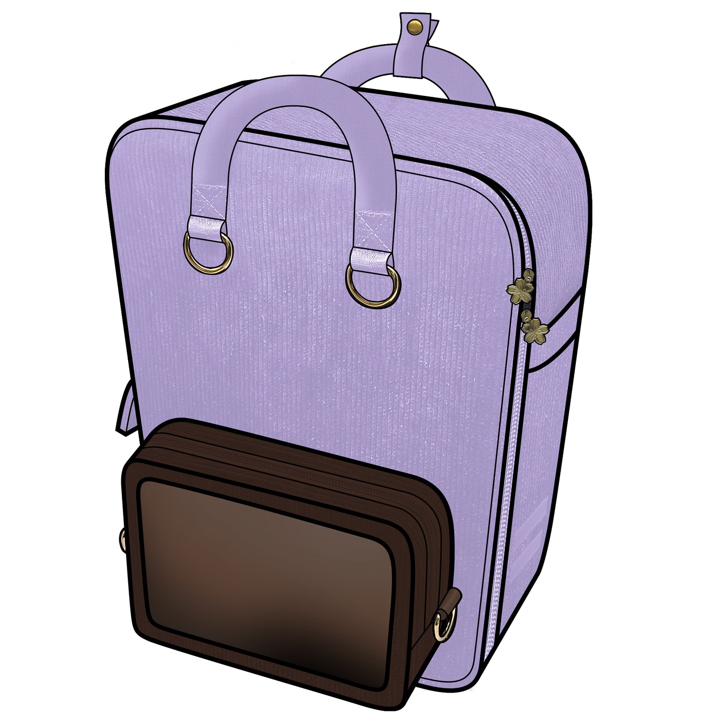 Ita Bag Backpack Purple + Front Pocket [PRE ORDER]