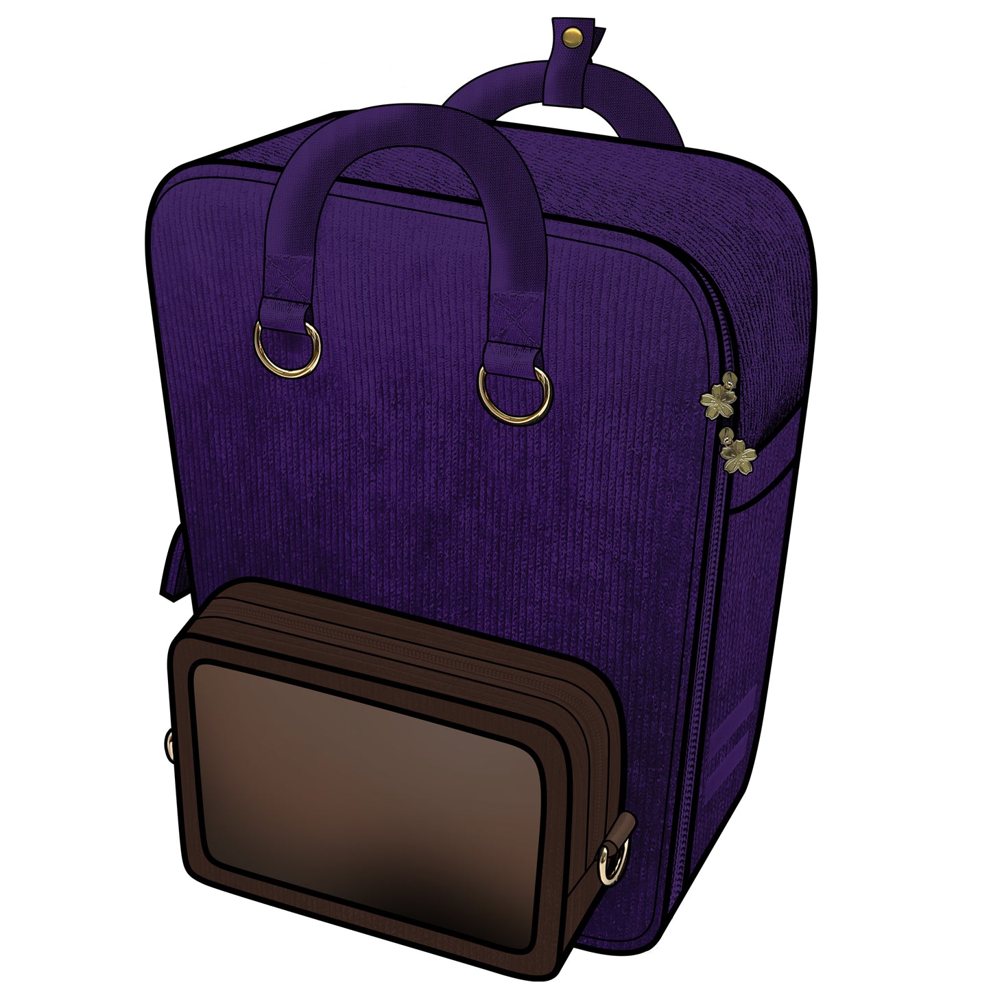 Ita Bag Backpack Violet + Front Pocket [PRE ORDER]