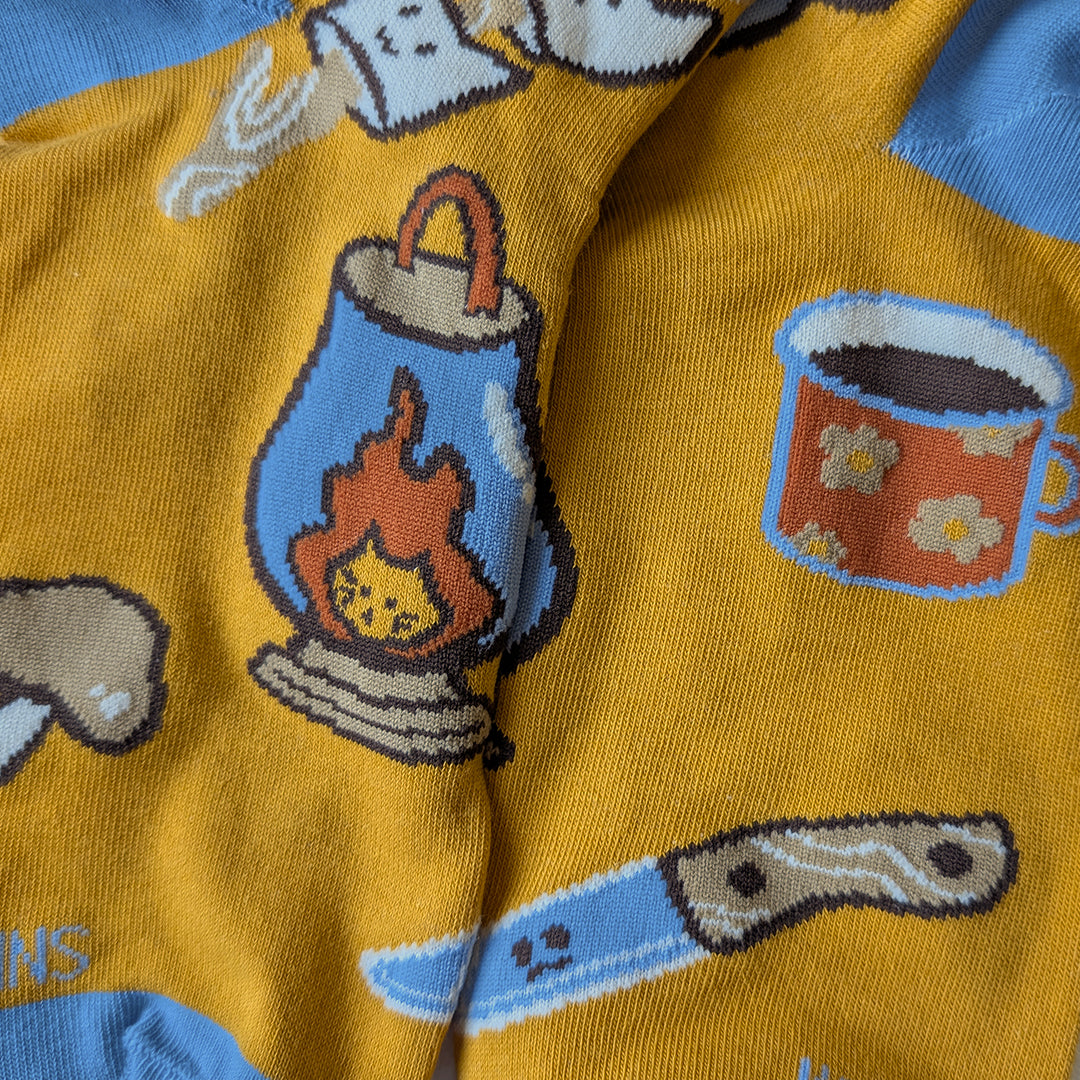 Camping Cat - Art Socks