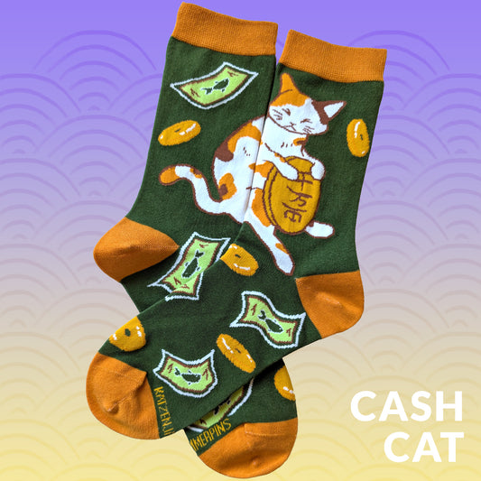 Cash Cat - Art Socks