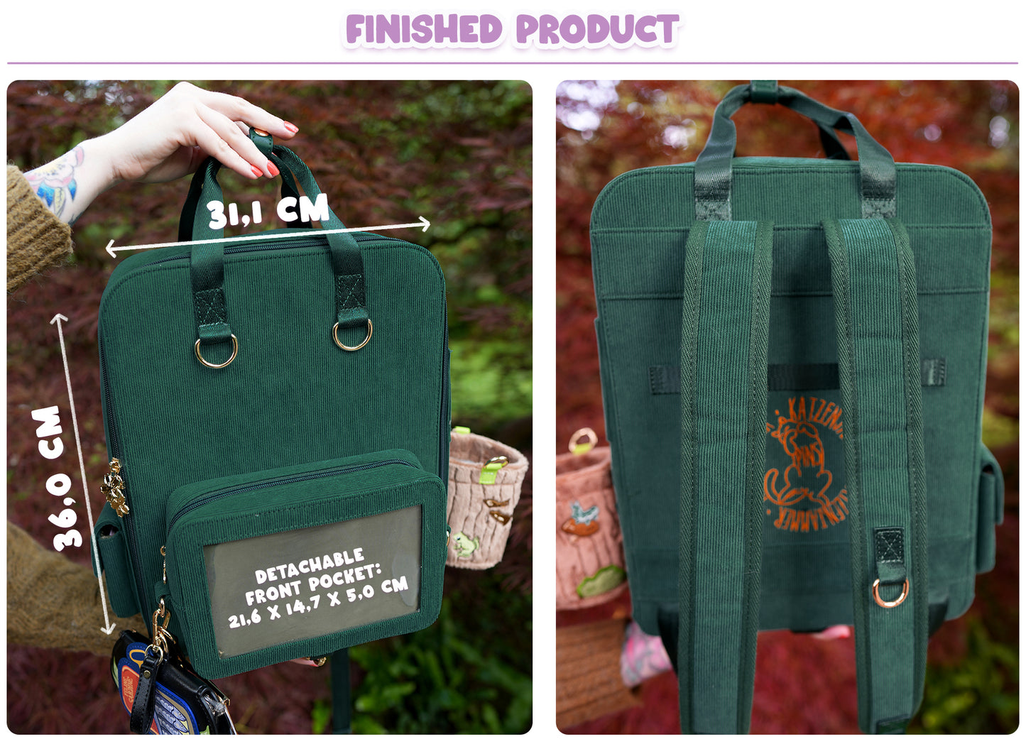 Ita Bag Backpack Calico + Front Pocket [PRE ORDER]