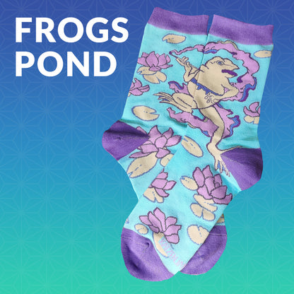 Frogs Pond - Art Socks