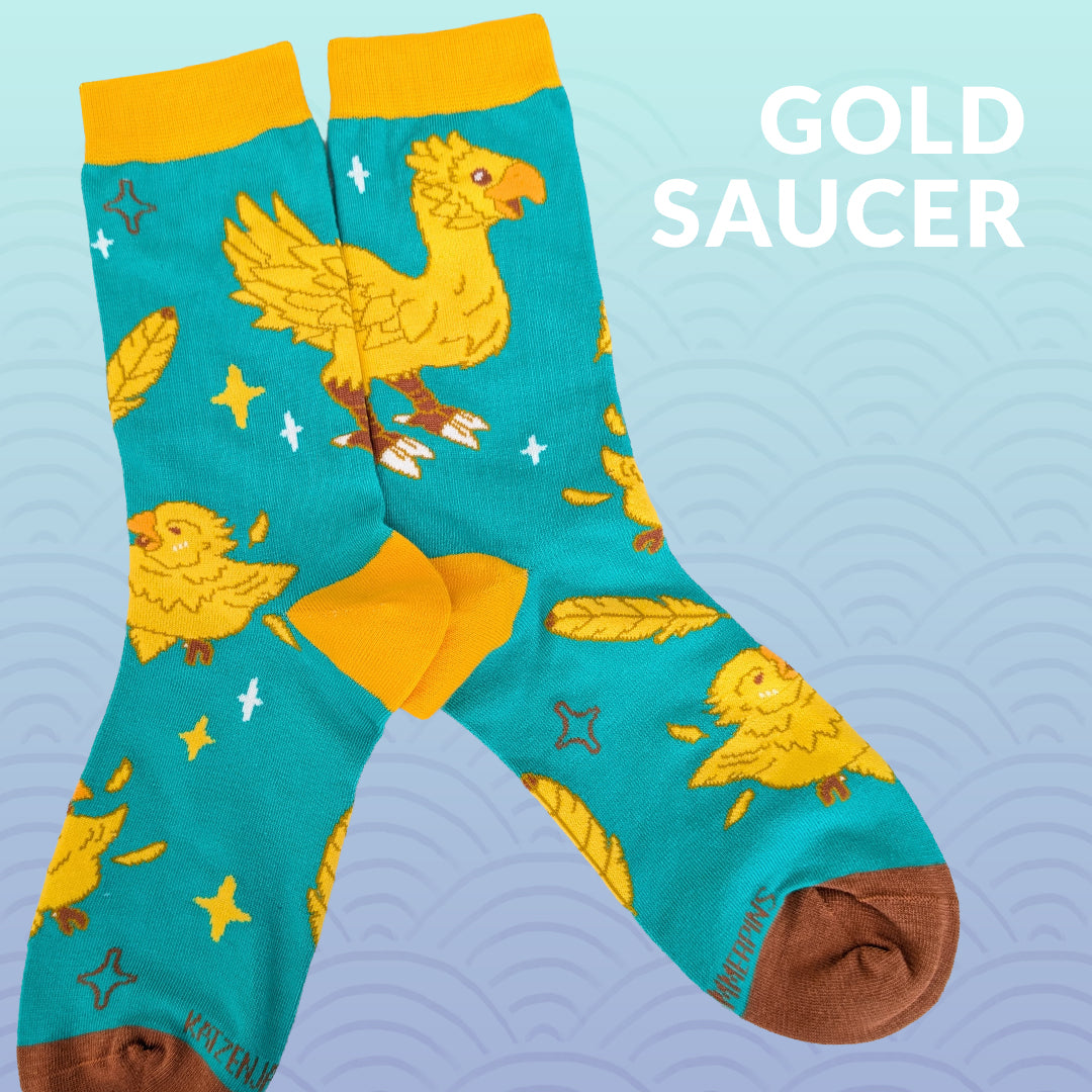 Gold Saucer - Art Socks