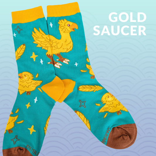 Gold Saucer - Art Socks