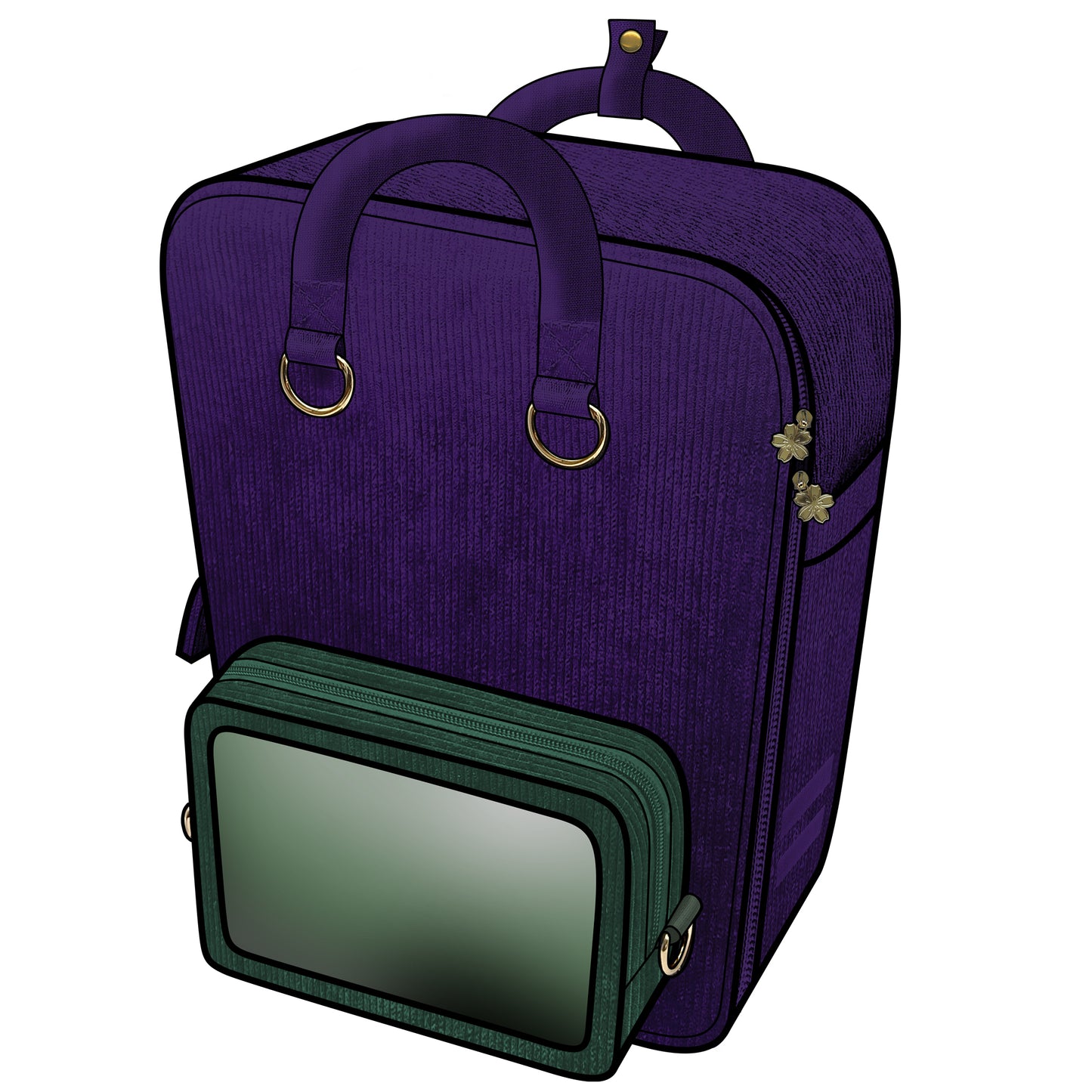 Ita Bag Backpack Violet + Front Pocket [PRE ORDER]