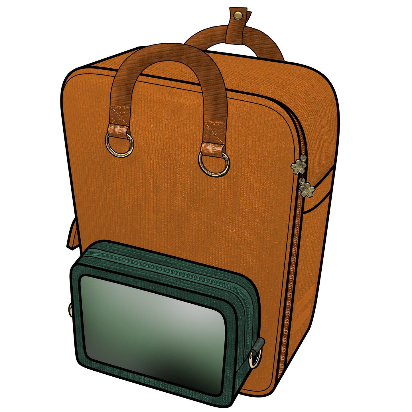 Ita Bag Backpack Mustard + Front Pocket [PRE ORDER]