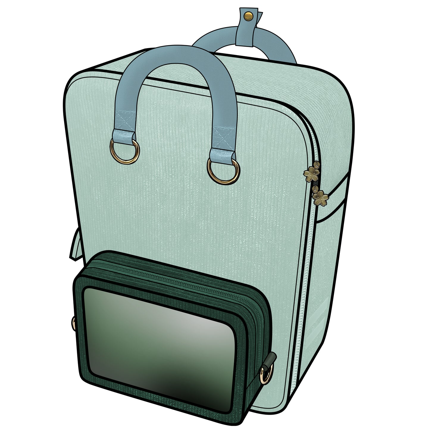 Ita Bag Backpack Mint + Front Pocket [PRE ORDER]