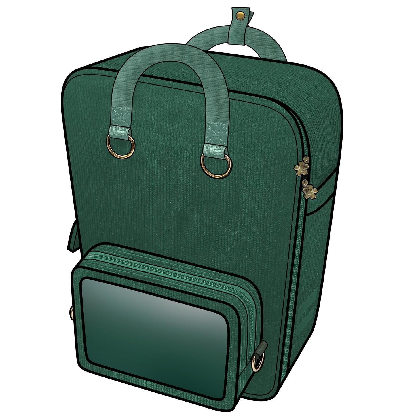 Ita Bag Backpack Green + Front Pocket [PRE ORDER]