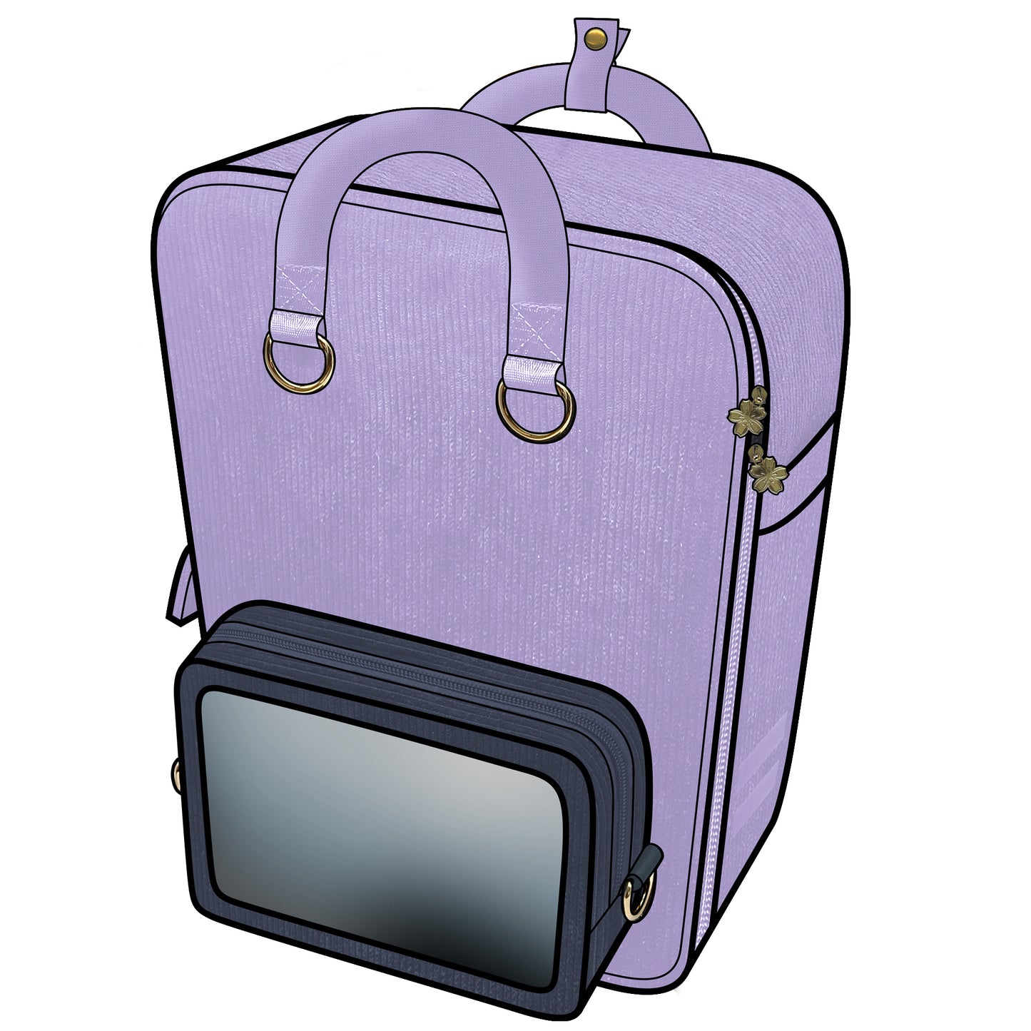 Ita Bag Backpack Purple + Front Pocket [PRE ORDER]