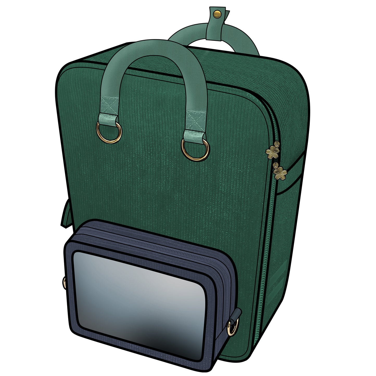 Ita Bag Backpack Green + Front Pocket [PRE ORDER]
