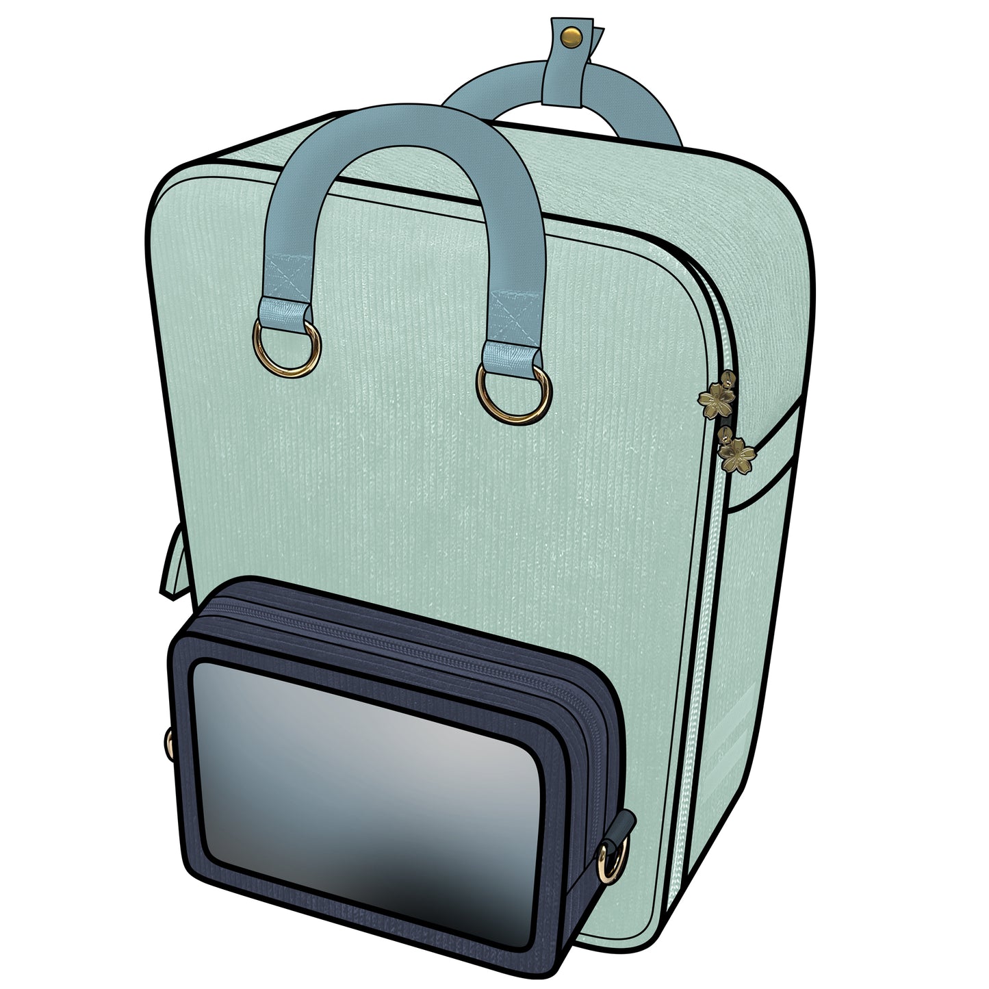 Ita Bag Backpack Mint + Front Pocket [PRE ORDER]