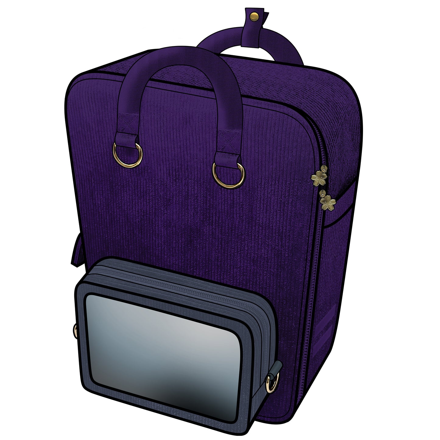 Ita Bag Backpack Violet + Front Pocket [PRE ORDER]