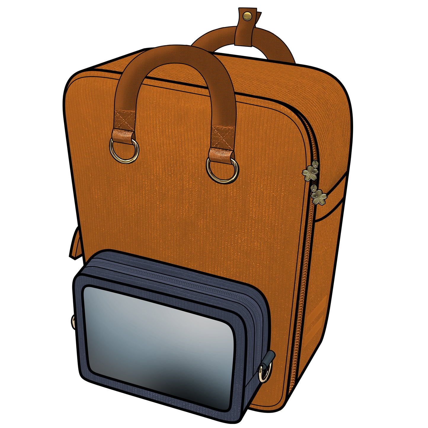 Ita Bag Backpack Mustard + Front Pocket [PRE ORDER]