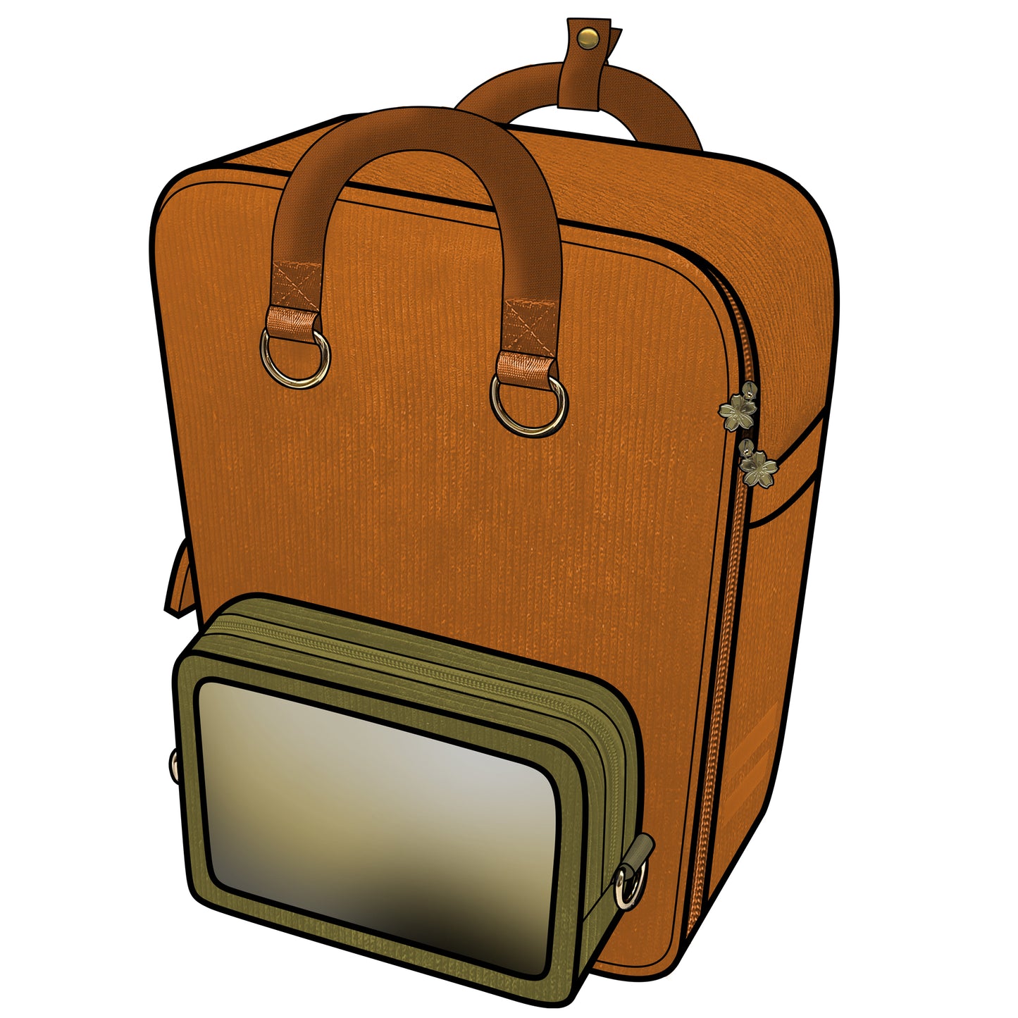 Ita Bag Backpack Mustard + Front Pocket [PRE ORDER]