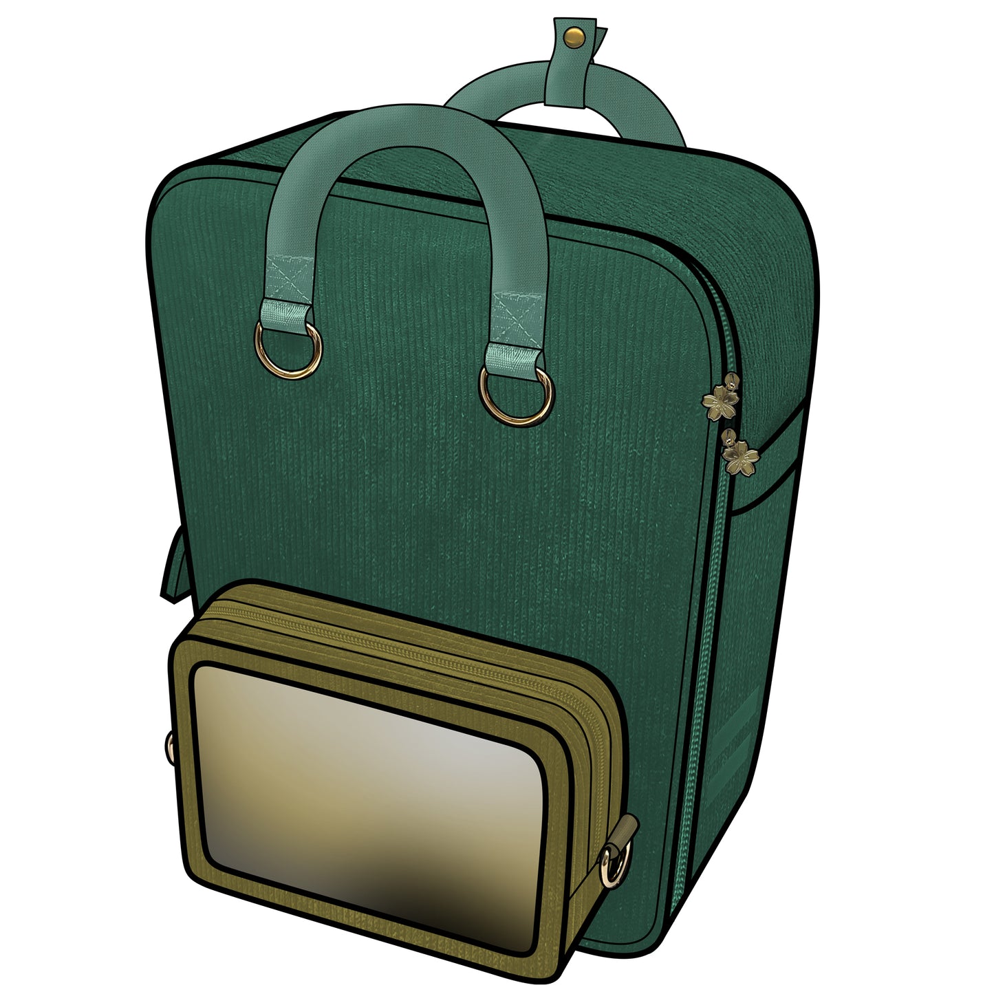 Ita Bag Backpack Green + Front Pocket [PRE ORDER]