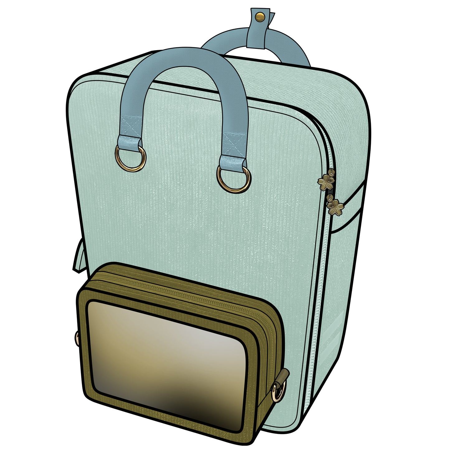 Ita Bag Backpack Mint + Front Pocket [PRE ORDER]