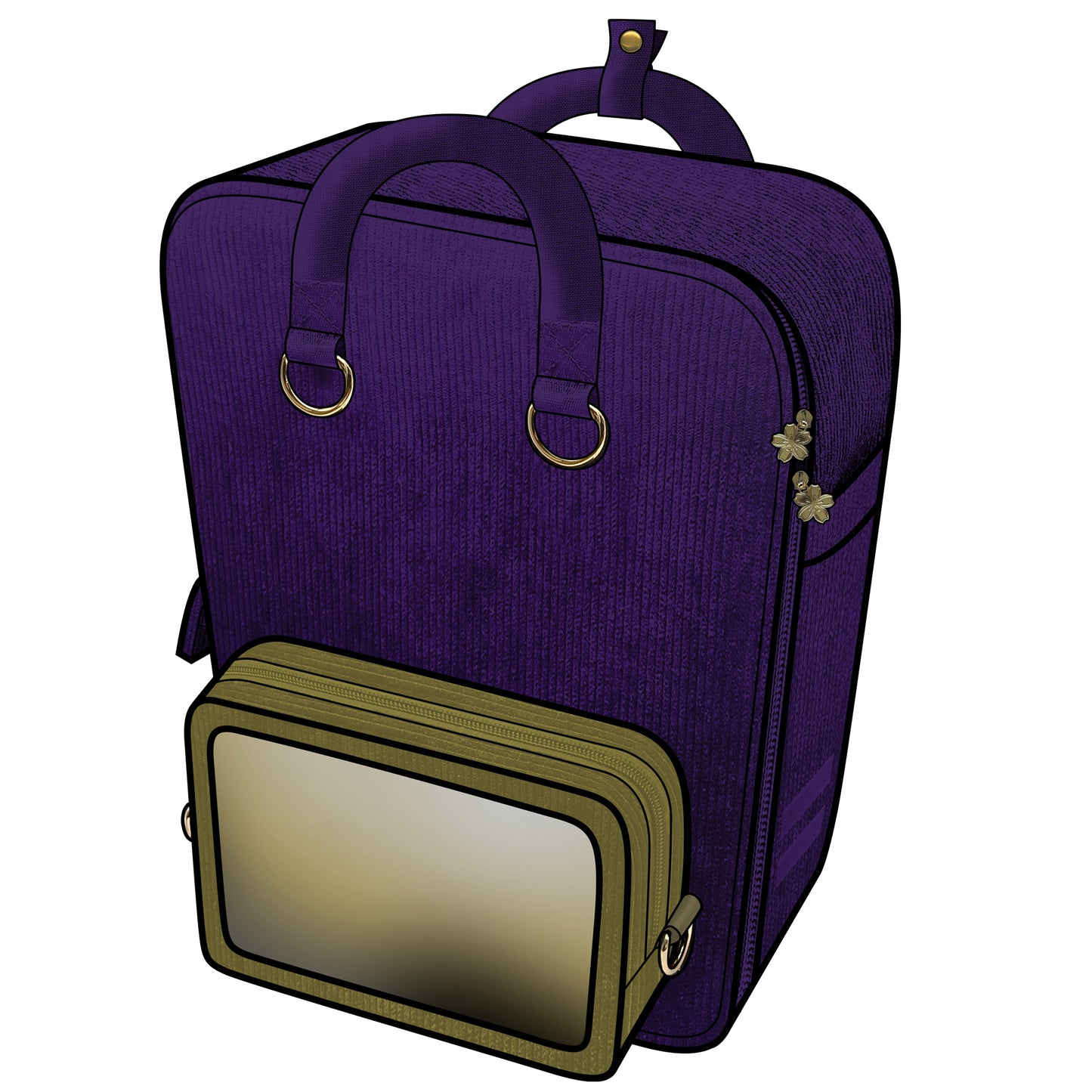 Ita Bag Backpack Violet + Front Pocket [PRE ORDER]