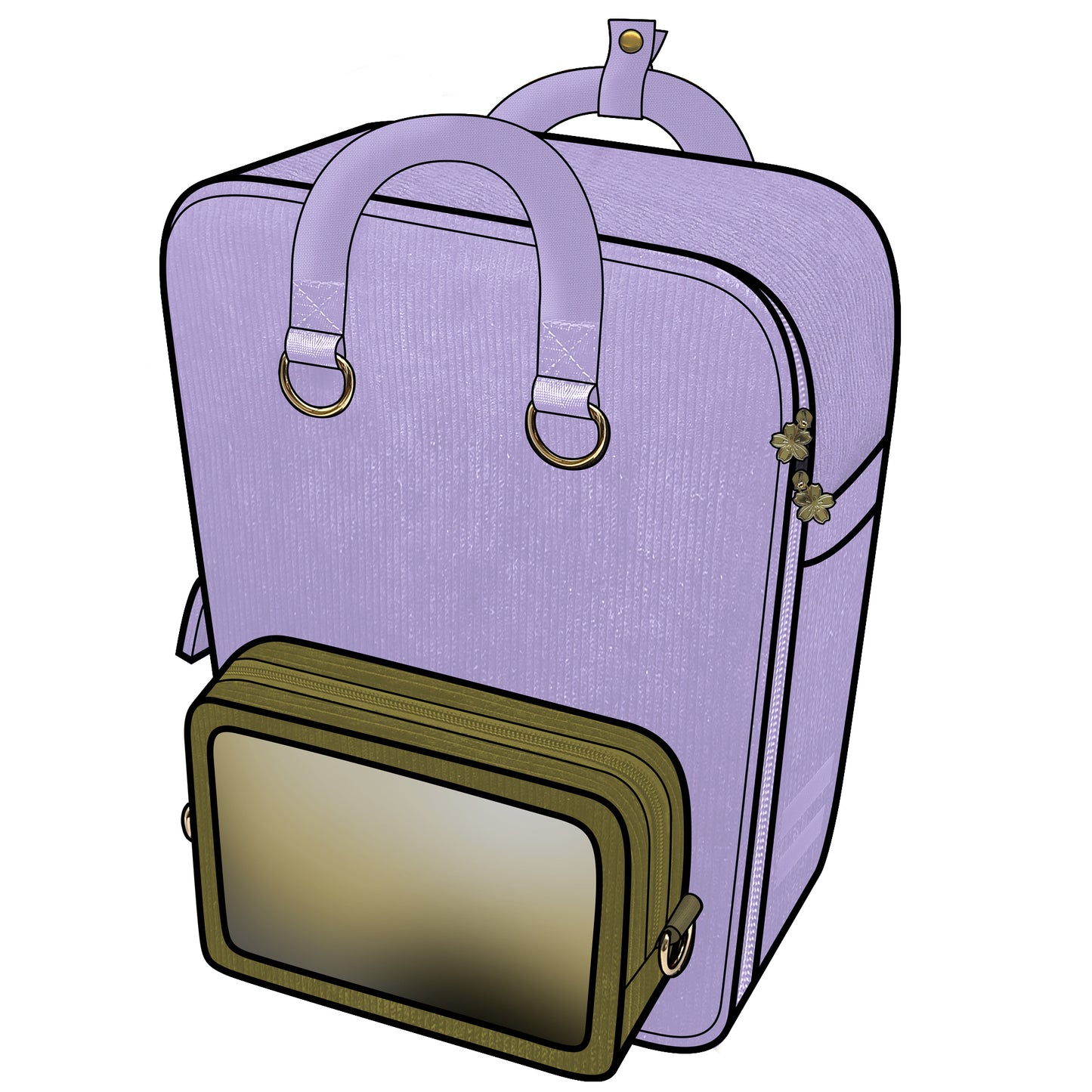Ita Bag Backpack Purple + Front Pocket [PRE ORDER]