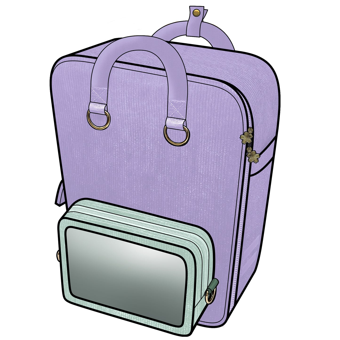 Ita Bag Backpack Purple + Front Pocket [PRE ORDER]