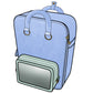 Ita Bag Backpack Pastel Blue + Front Pocket [PRE ORDER]