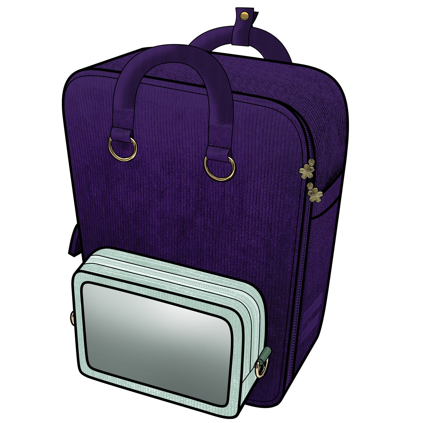 Ita Bag Backpack Violet + Front Pocket [PRE ORDER]