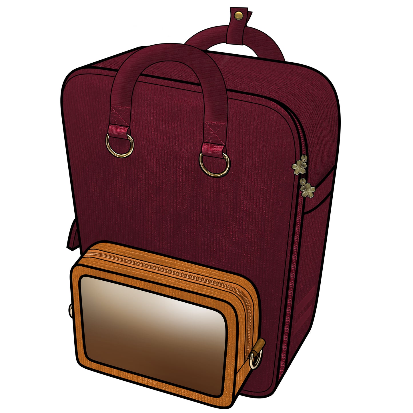 Ita Bag Backpack Red + Front Pocket [PRE ORDER]