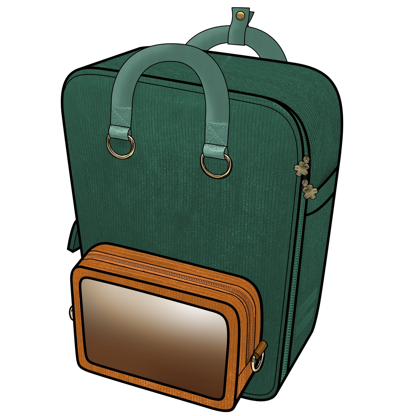 Ita Bag Backpack Green + Front Pocket [PRE ORDER]