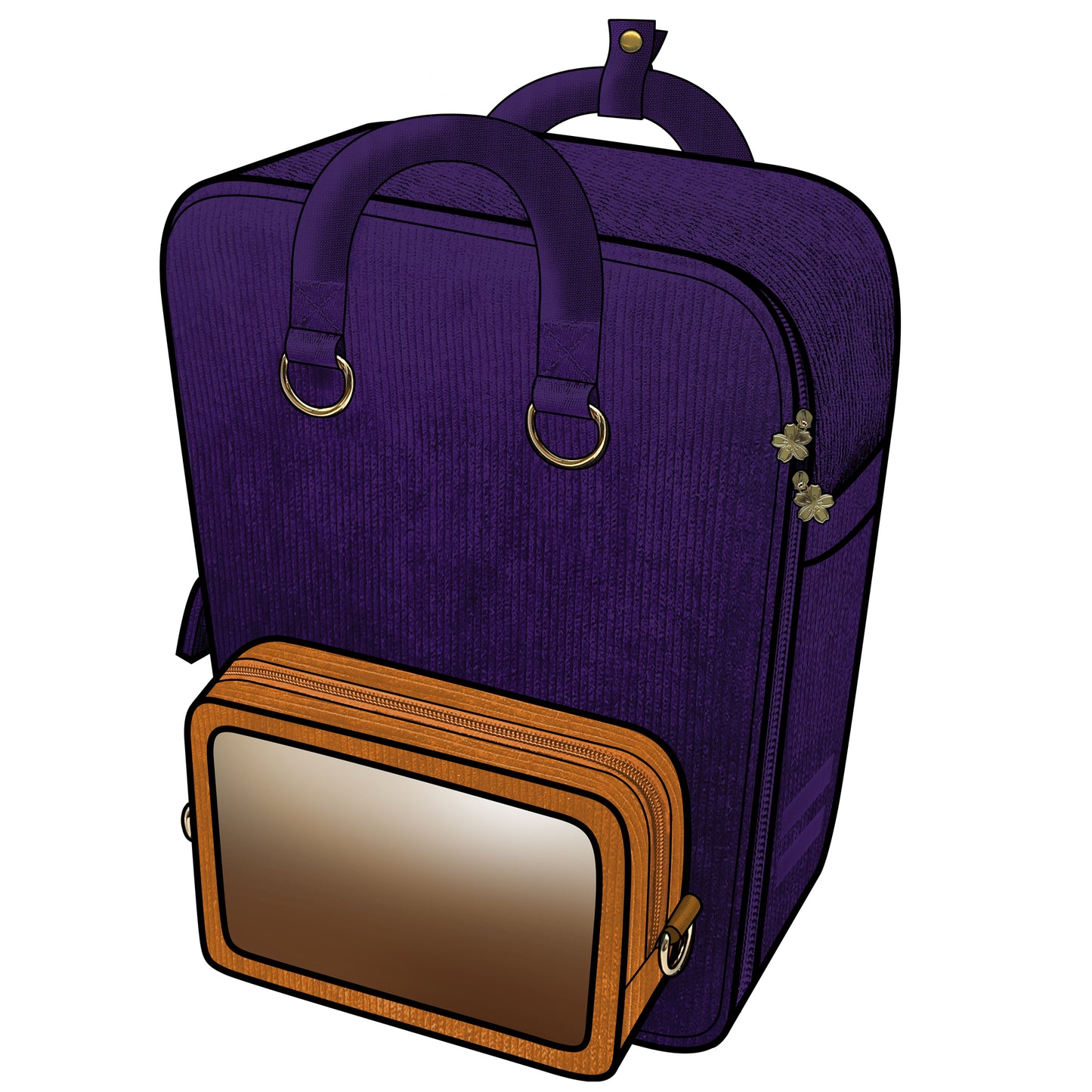 Ita Bag Backpack Violet + Front Pocket [PRE ORDER]