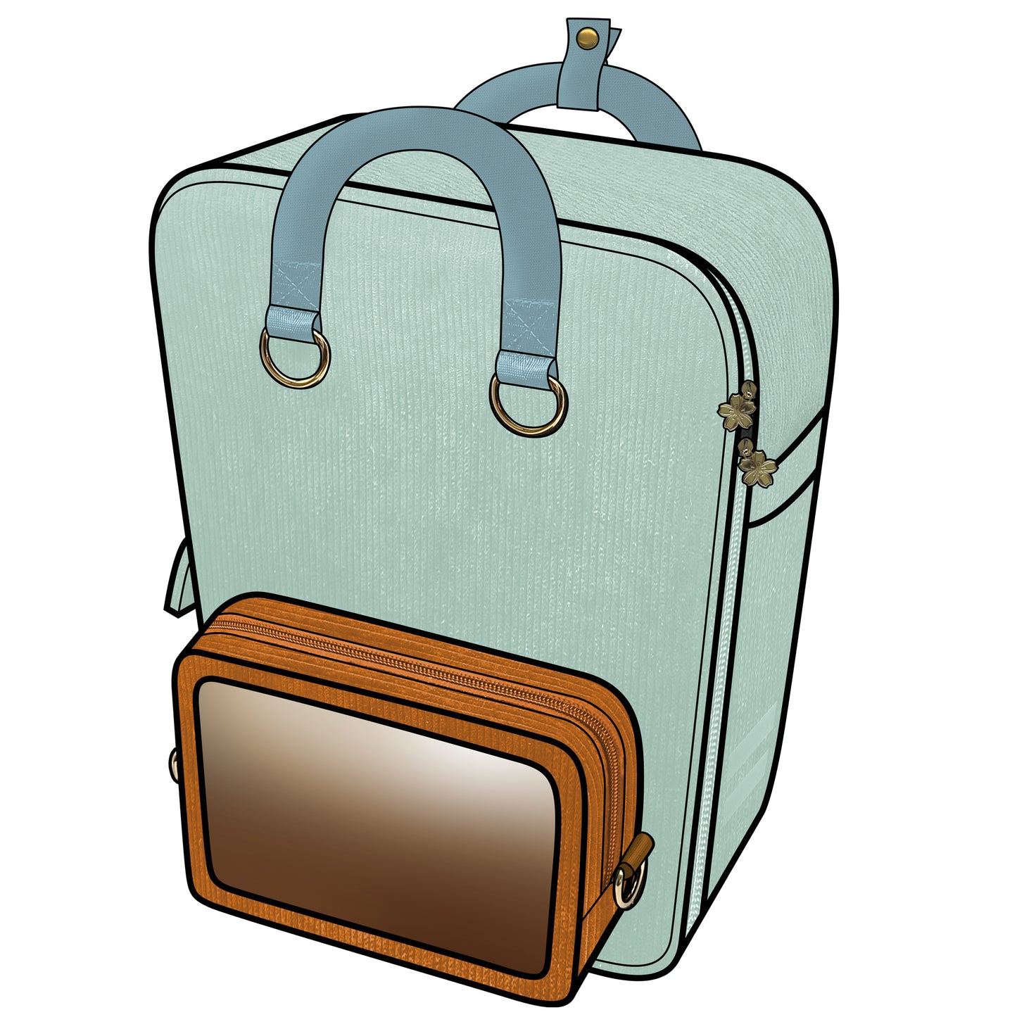 Ita Bag Backpack Mint + Front Pocket [PRE ORDER]