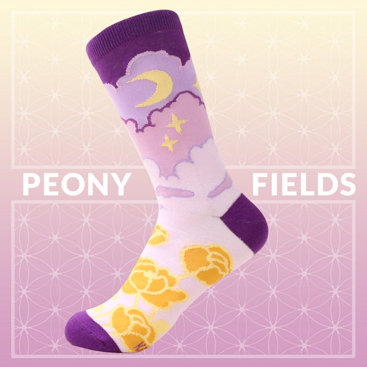 Peony Fields - Art Socks