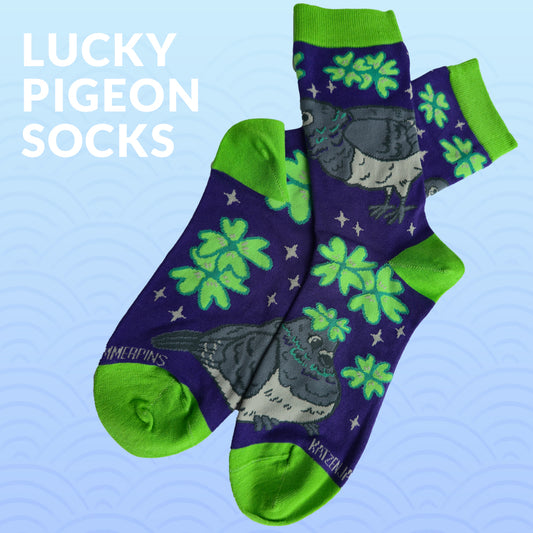 Lucky Pigeon - Art Socks