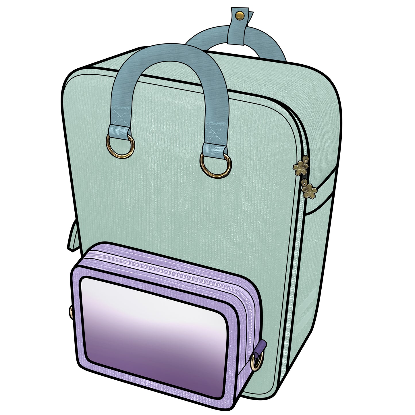 Ita Bag Backpack Mint + Front Pocket [PRE ORDER]