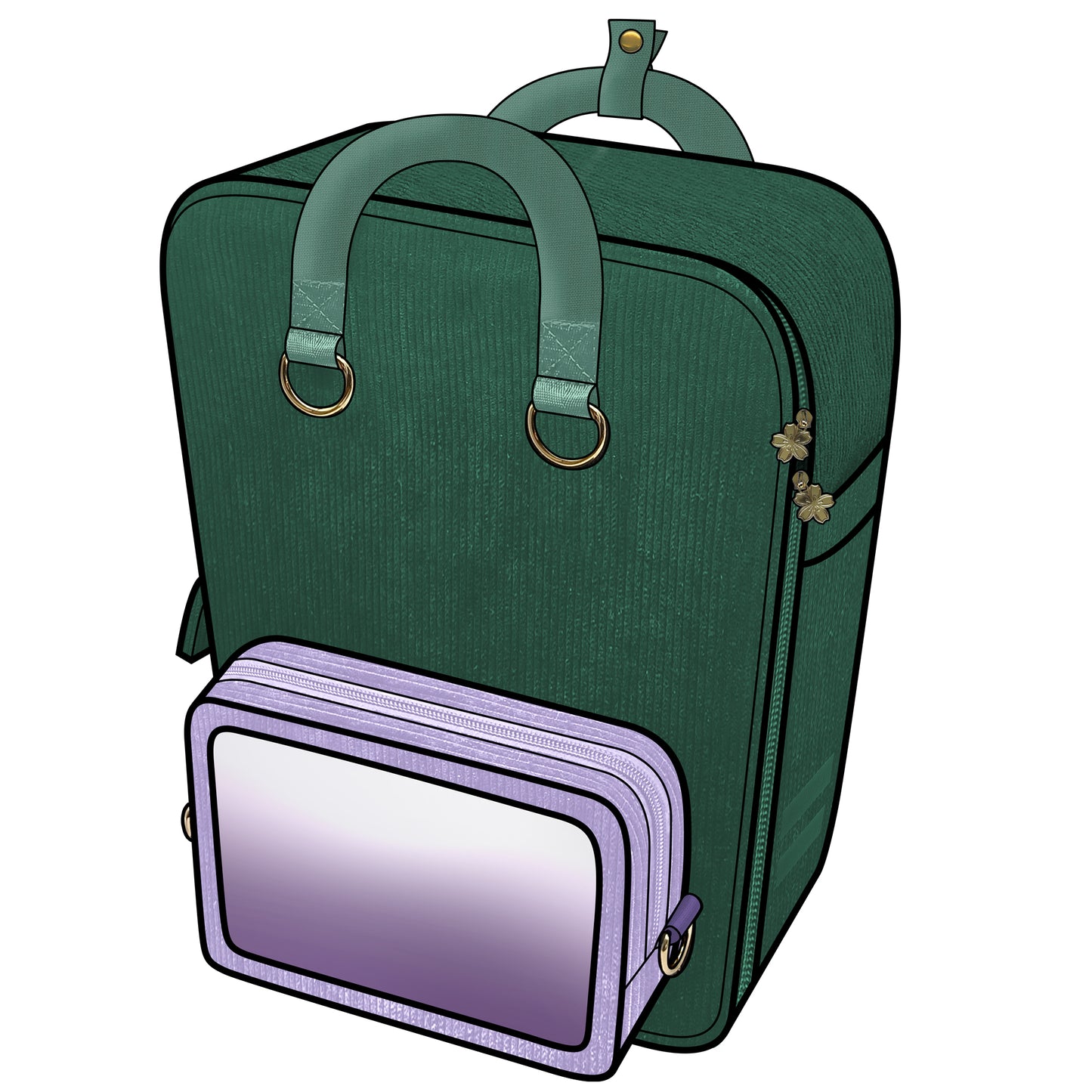 Ita Bag Backpack Green + Front Pocket [PRE ORDER]