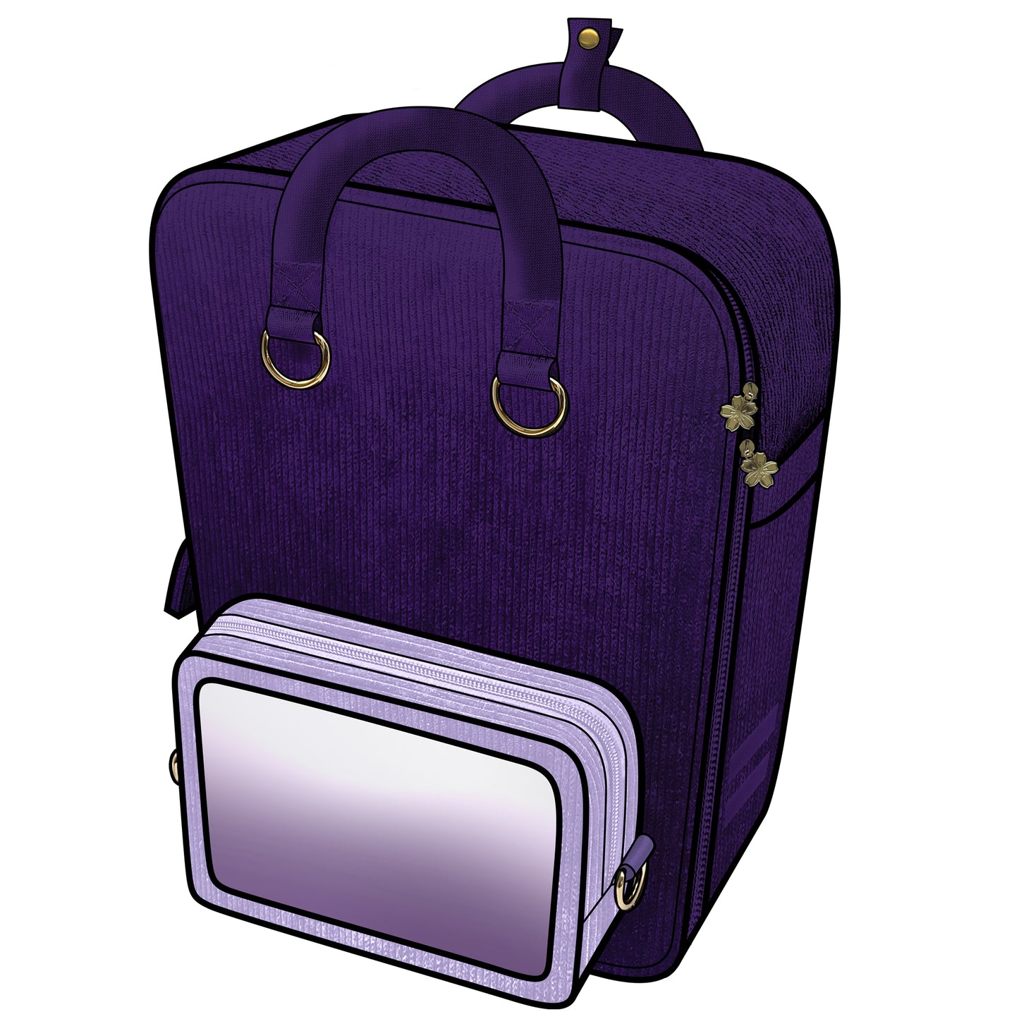 Ita Bag Backpack Violet + Front Pocket [PRE ORDER]