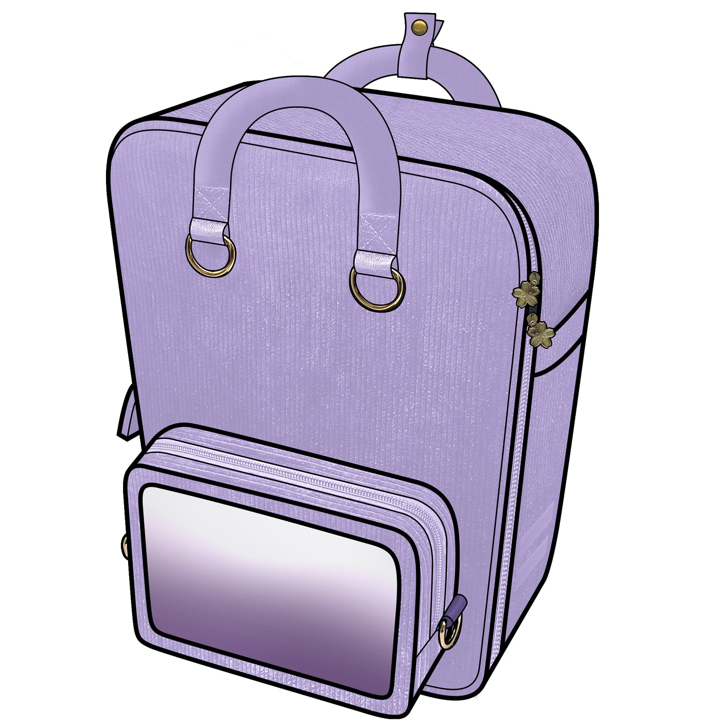 Ita Bag Backpack Purple + Front Pocket [PRE ORDER]