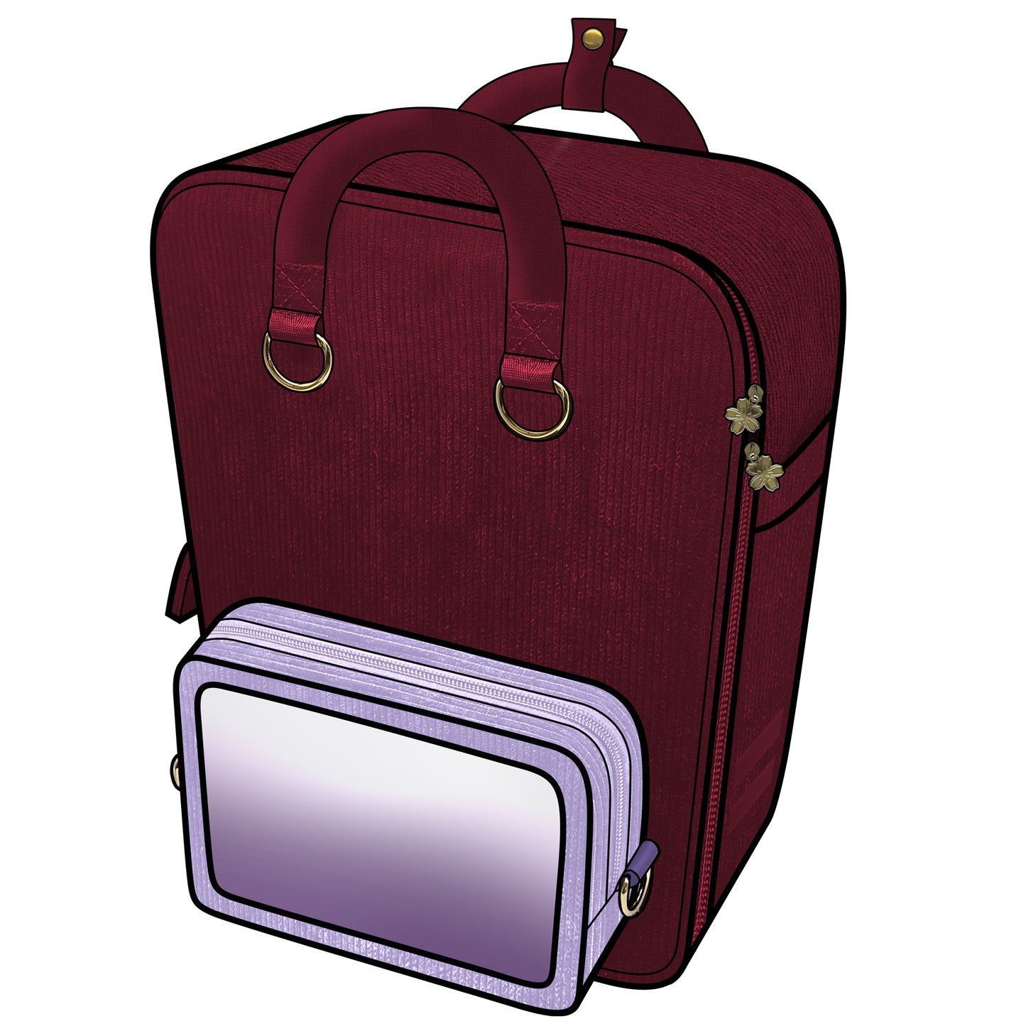 Ita Bag Backpack Red + Front Pocket [PRE ORDER]